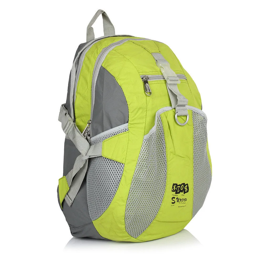 Suntop A94 19 L Backpack(Parrot Green and Grey)