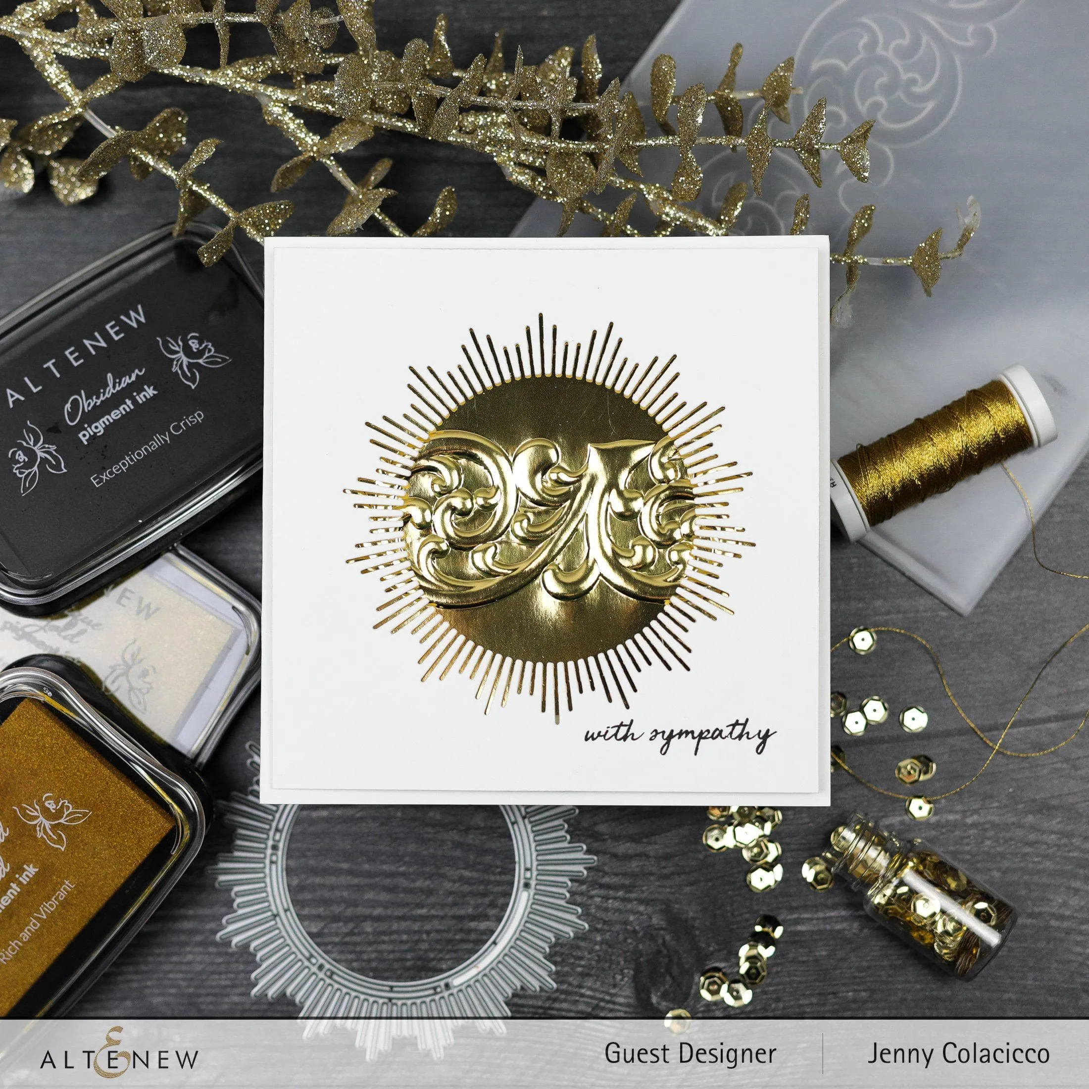 Swirl Motif 3D Embossing Folder