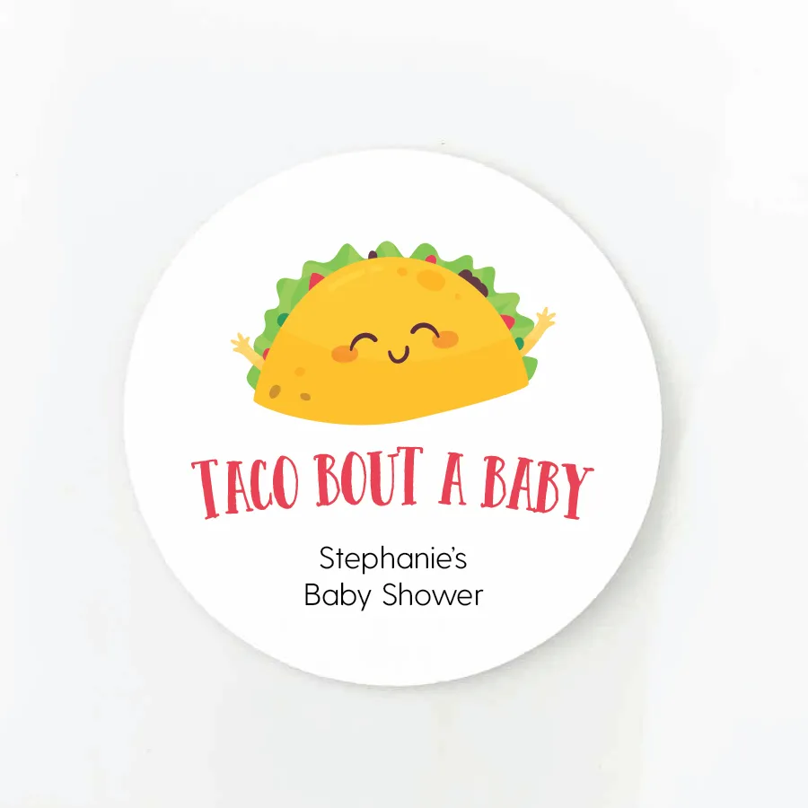 Taco Bout A Baby Favor Label
