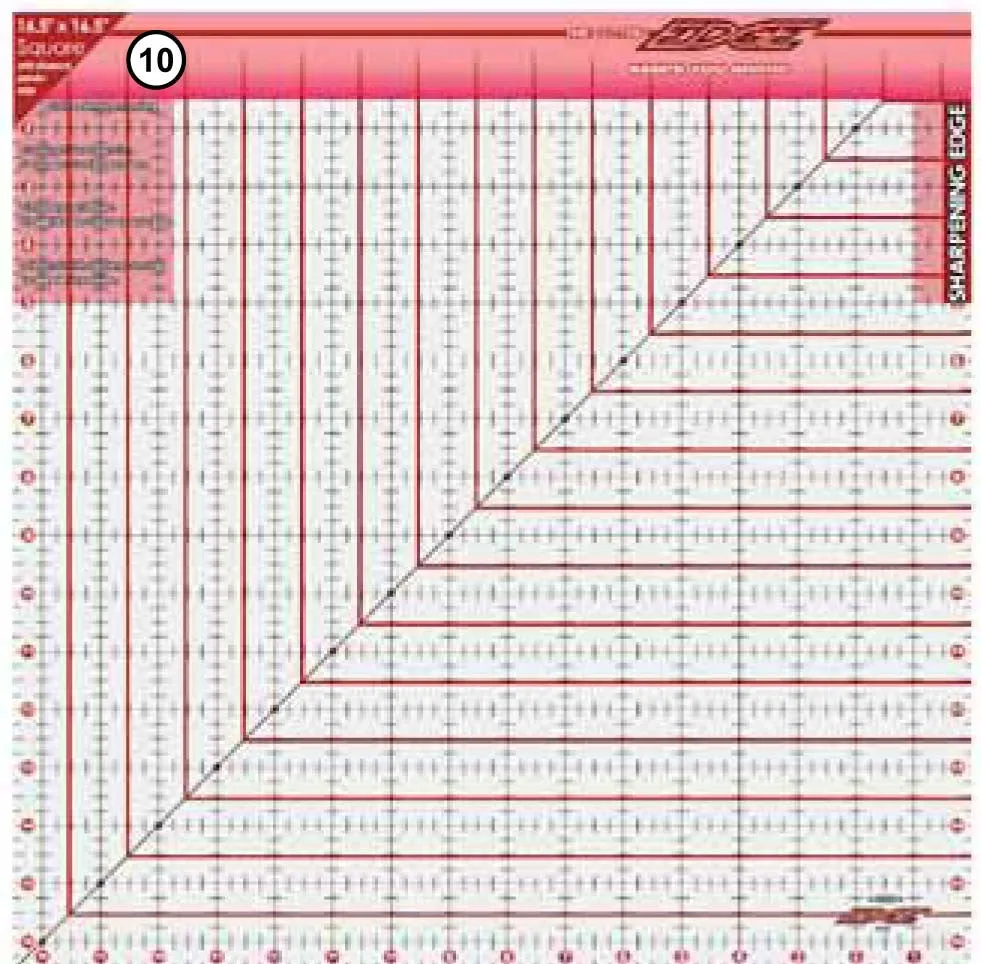 The Cutting Edge Sharpening Edge Ruler 16-1/2in Square