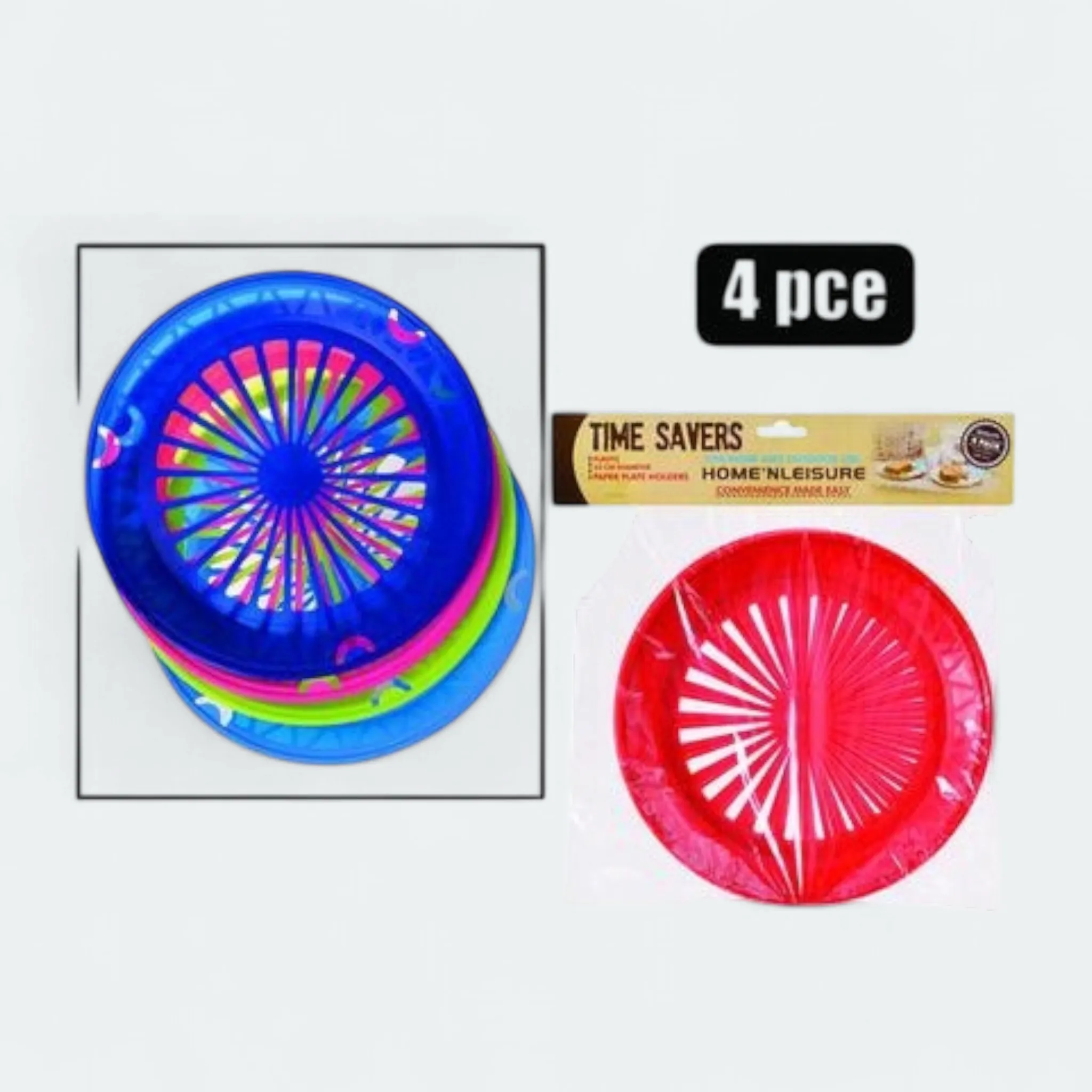 Timesavers Plastic Plate Holders 4pack