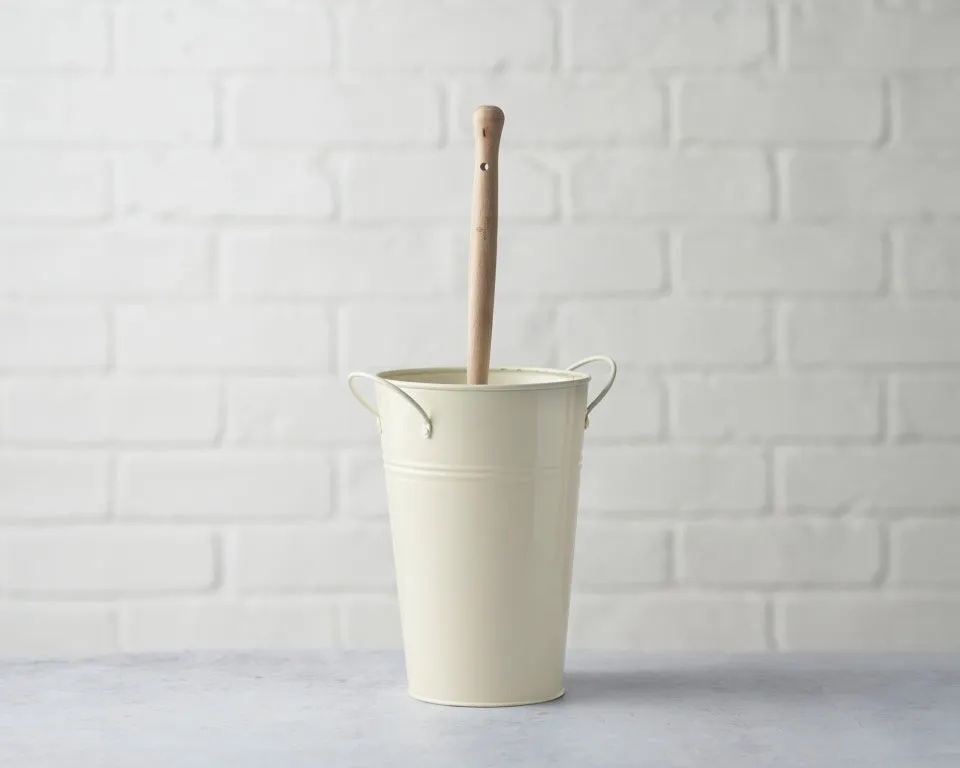 Toilet Brush & Holder - Cream