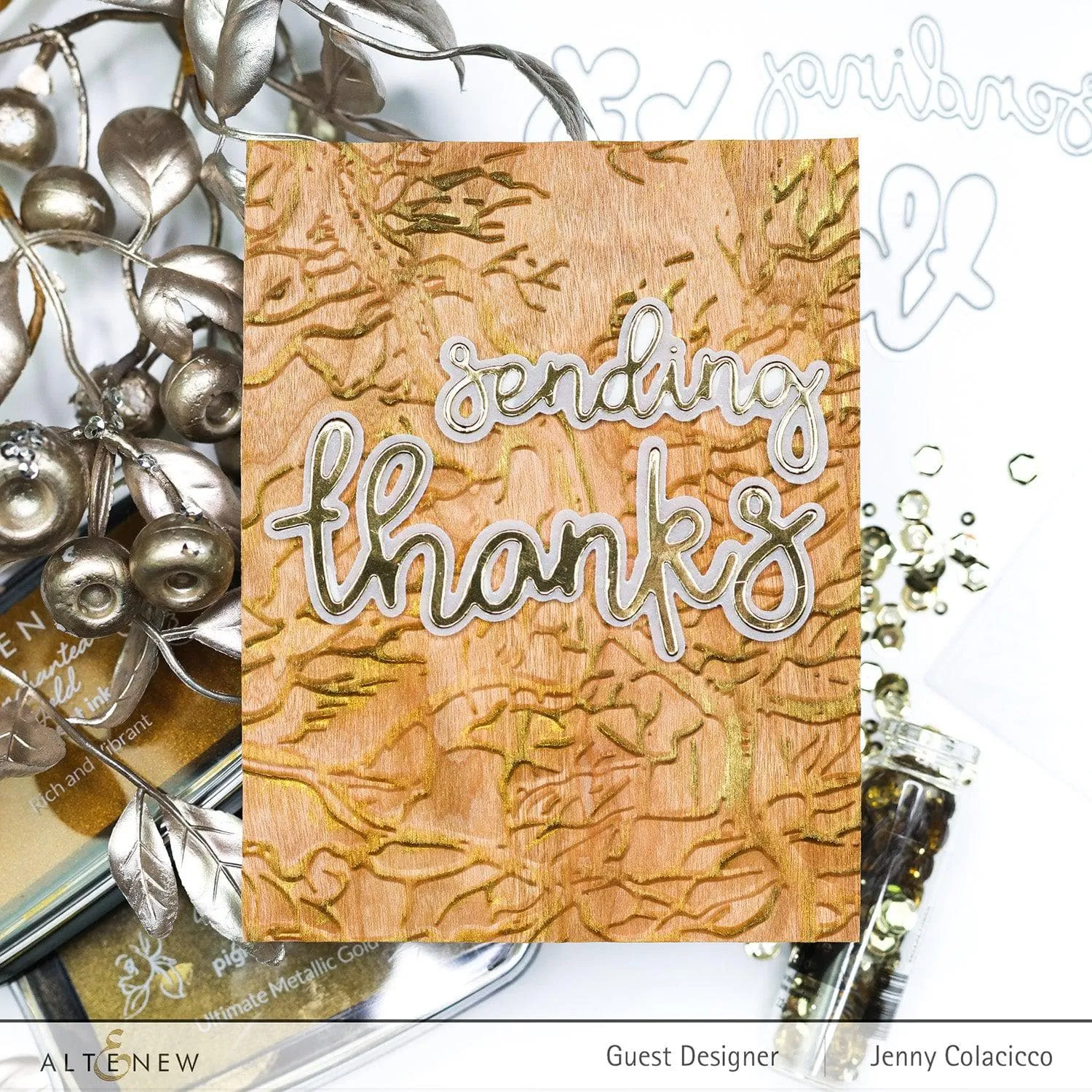Walnut Branch 3D Embossing Folder