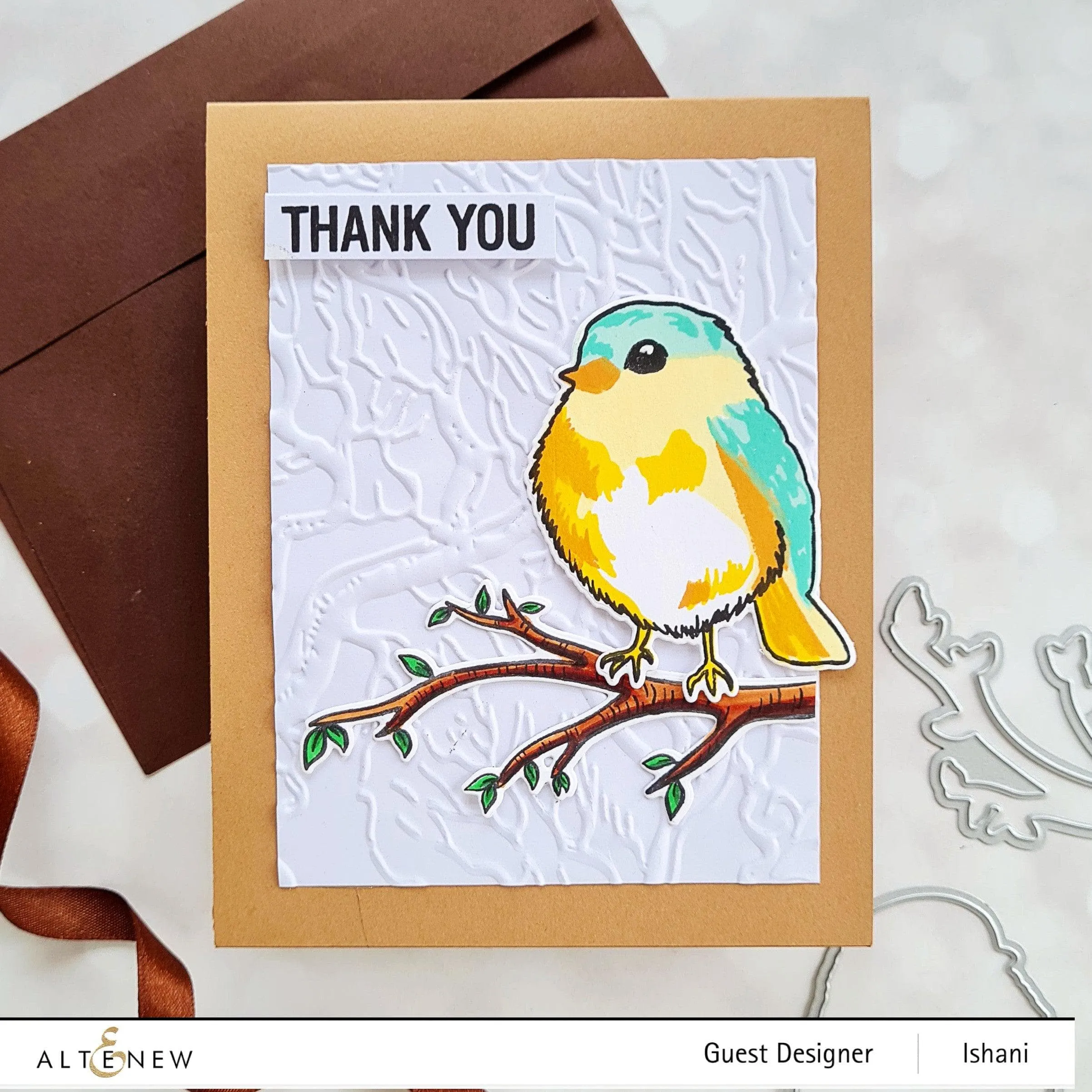 Walnut Branch 3D Embossing Folder