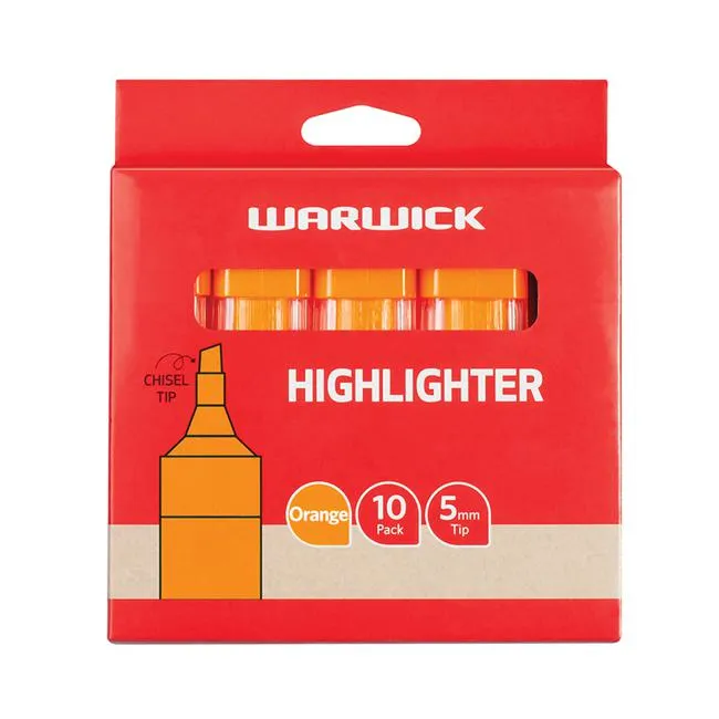 Warwick Highlighter Single Stubby Orange