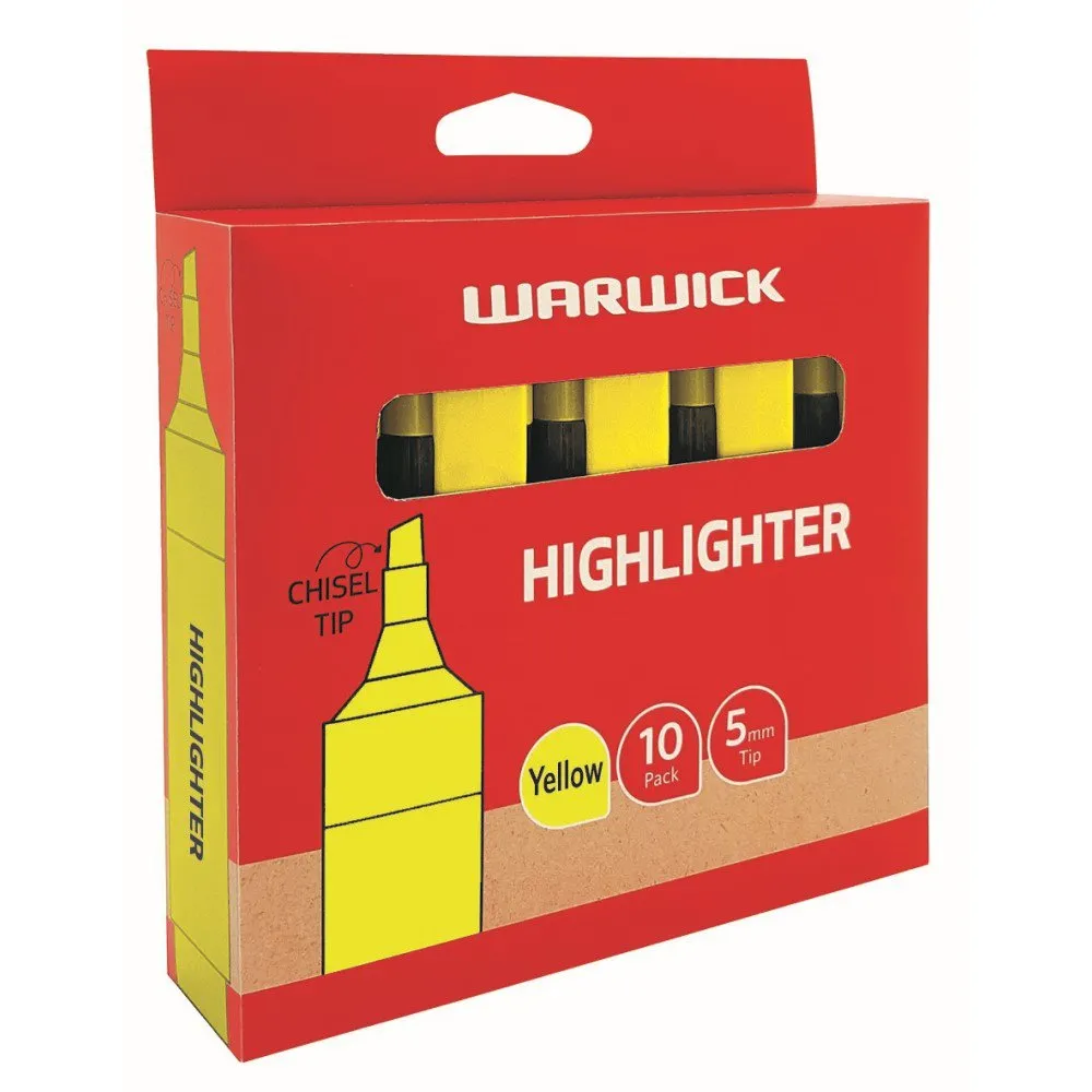 Warwick Highlighter Stubby - Yellow
