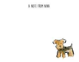 Welsh Terrior Dog Personalized Stationery