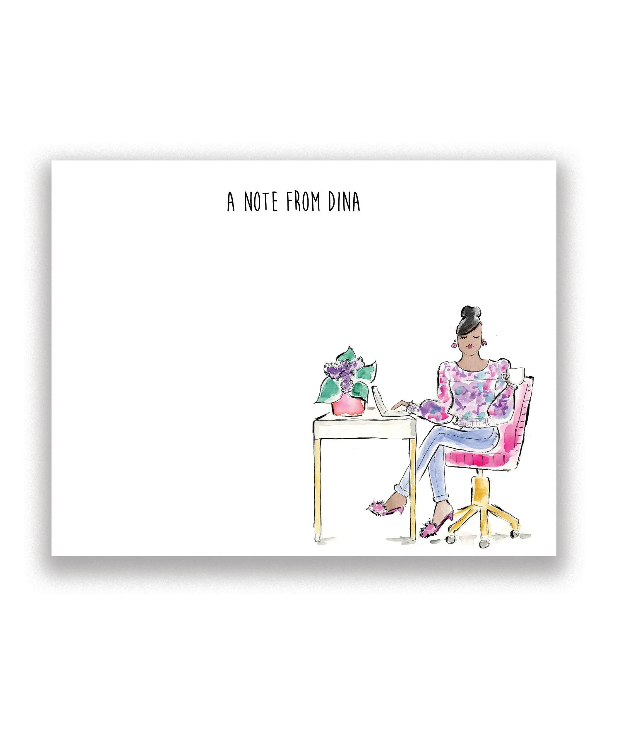 WFH Girl Boss Personalized Stationery