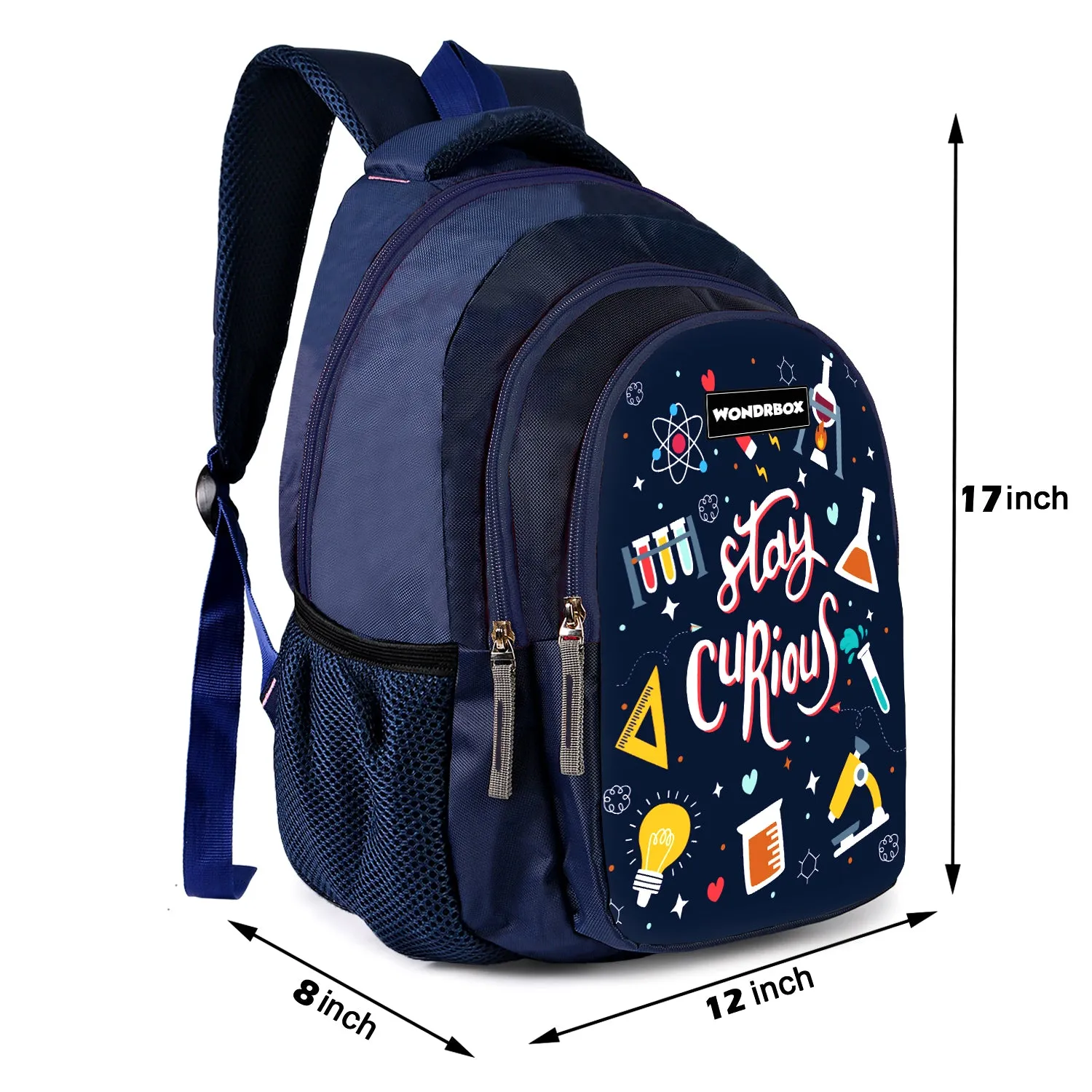 WONDRBOX School Bag For Girls And Boys Age 8 and above