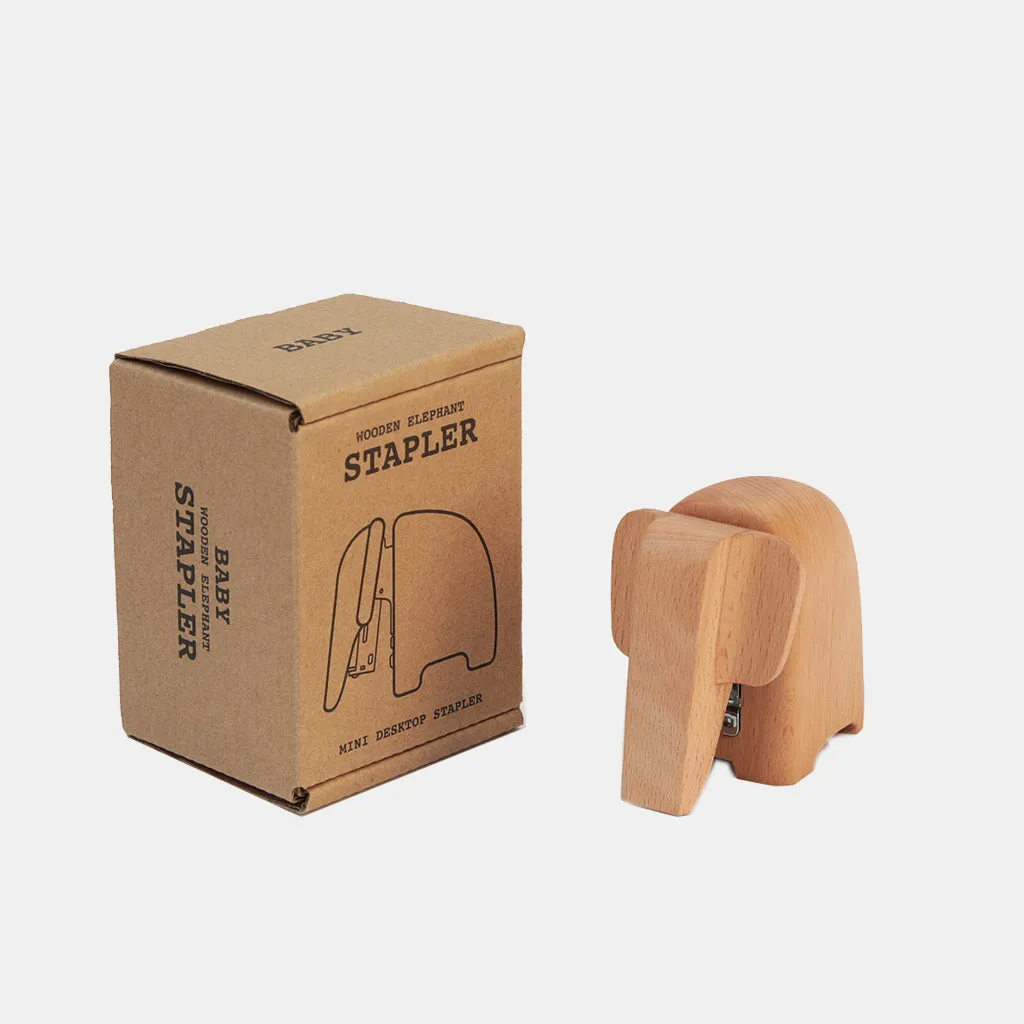 Wooden Elephant Stapler Small