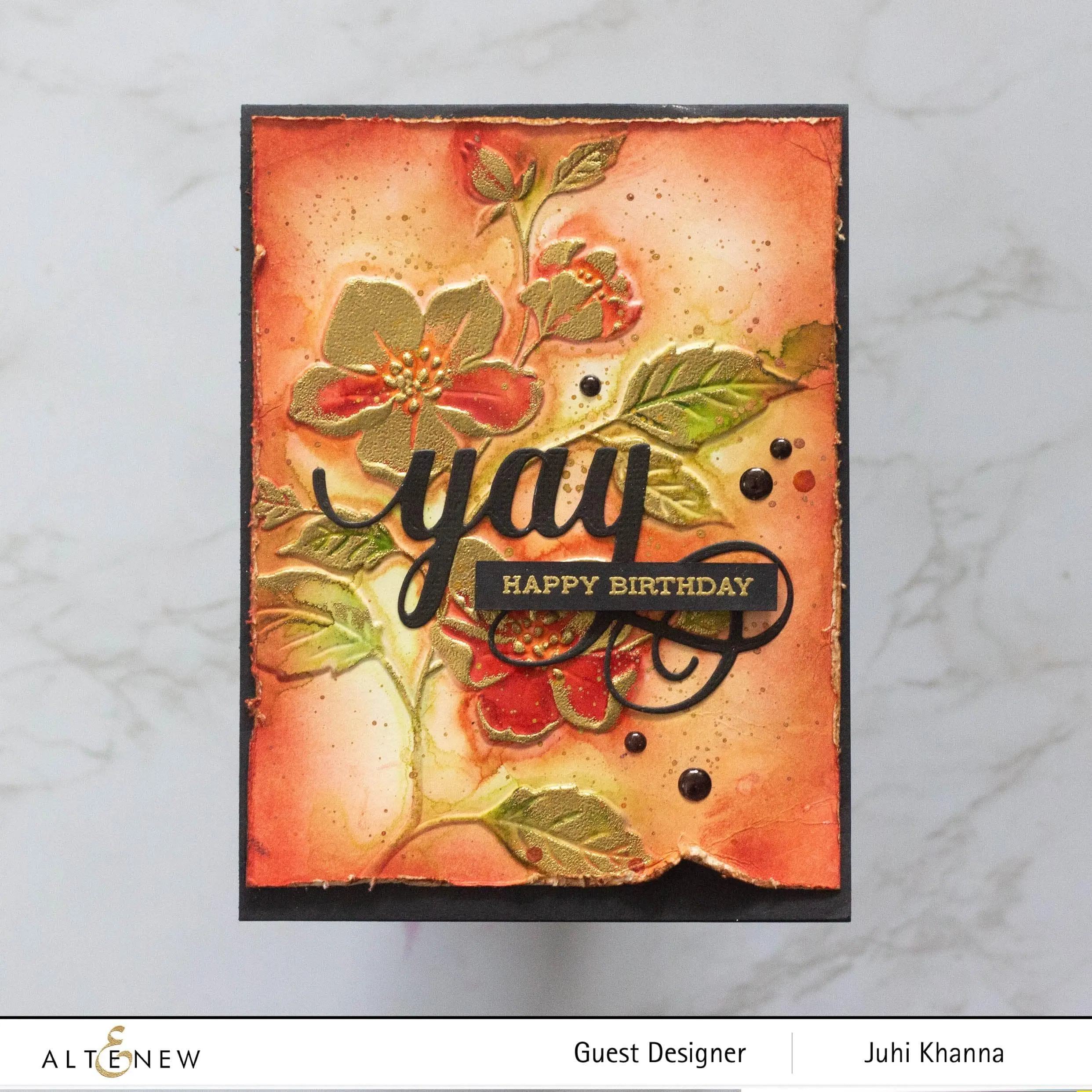 Woods Rose 3D Embossing Folder