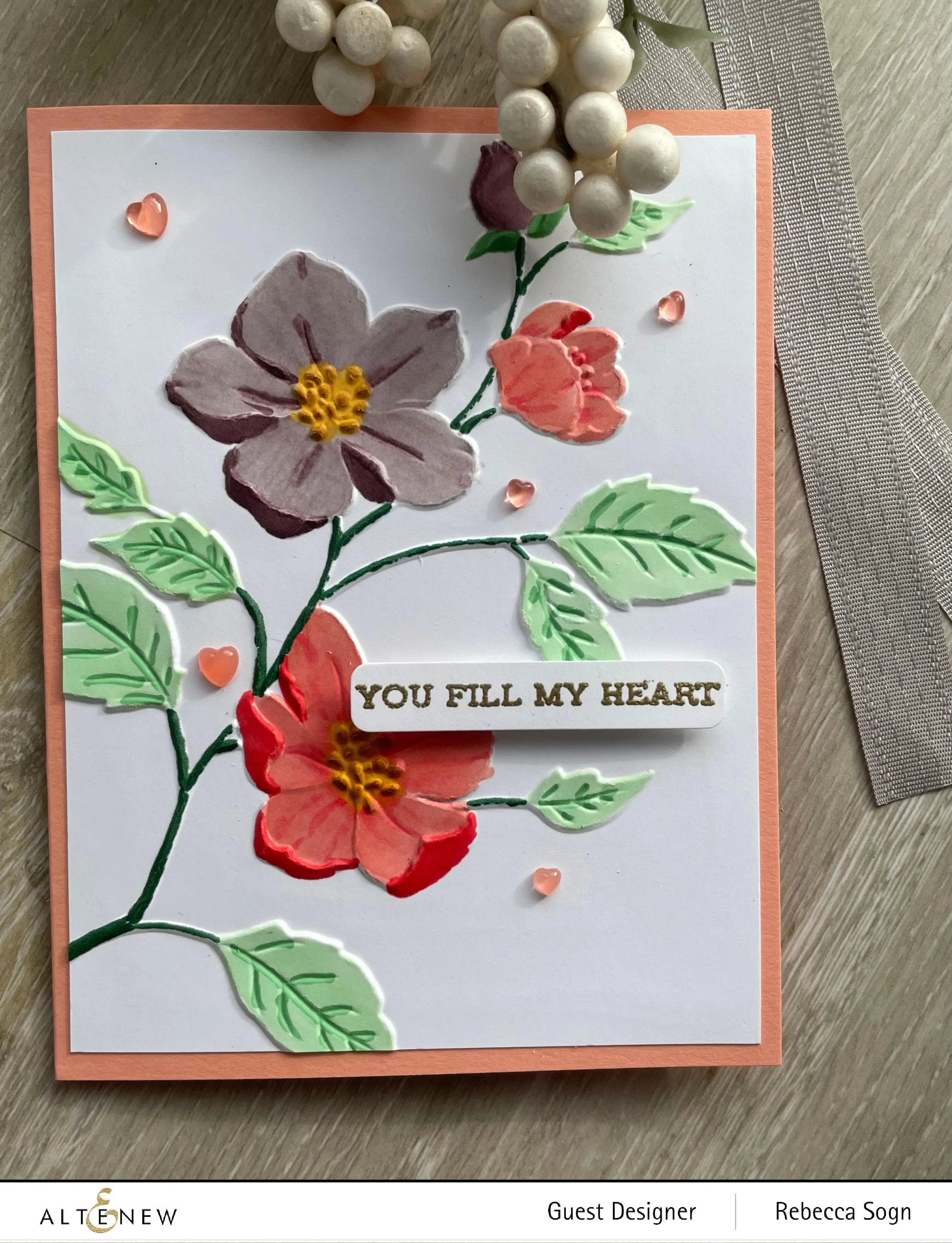 Woods Rose 3D Embossing Folder