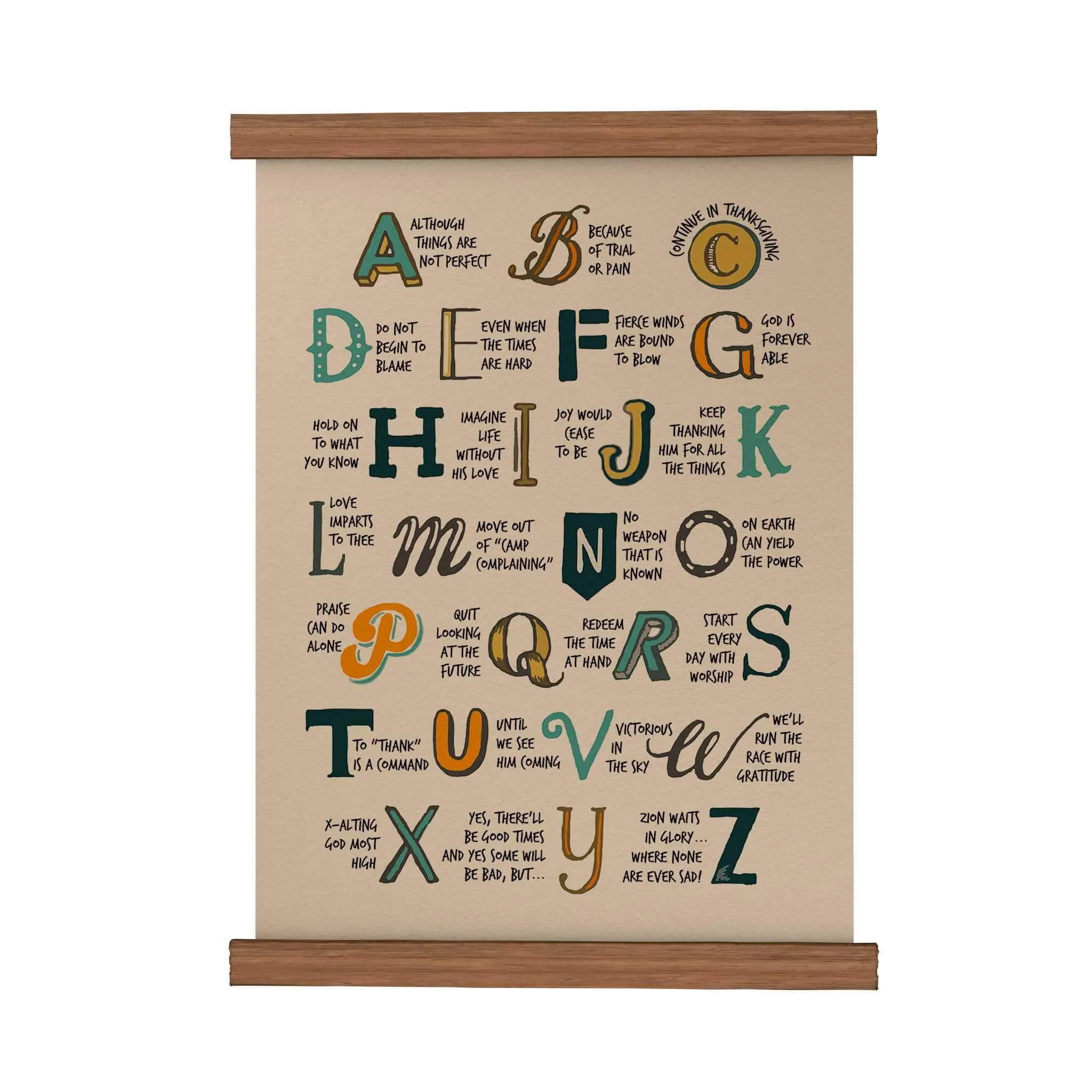 Words That Inspire Scroll: ABC