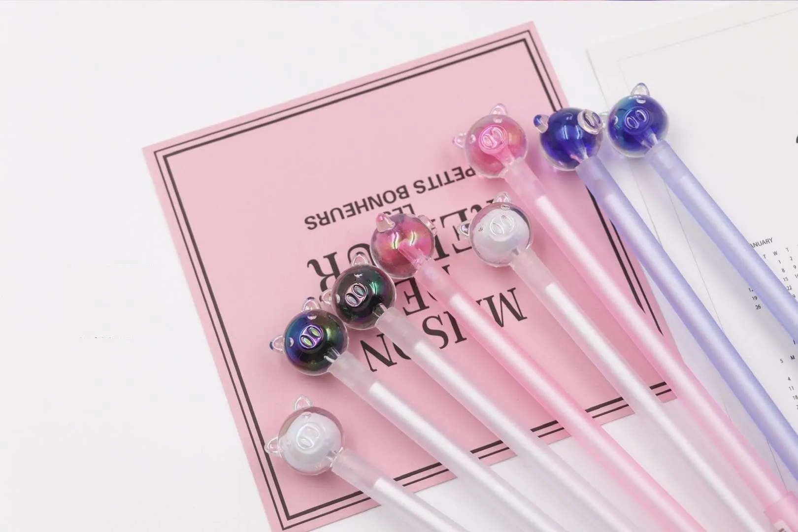 X 222841 CRYSTAL PIGGY GEL PEN-DISCONTINUED