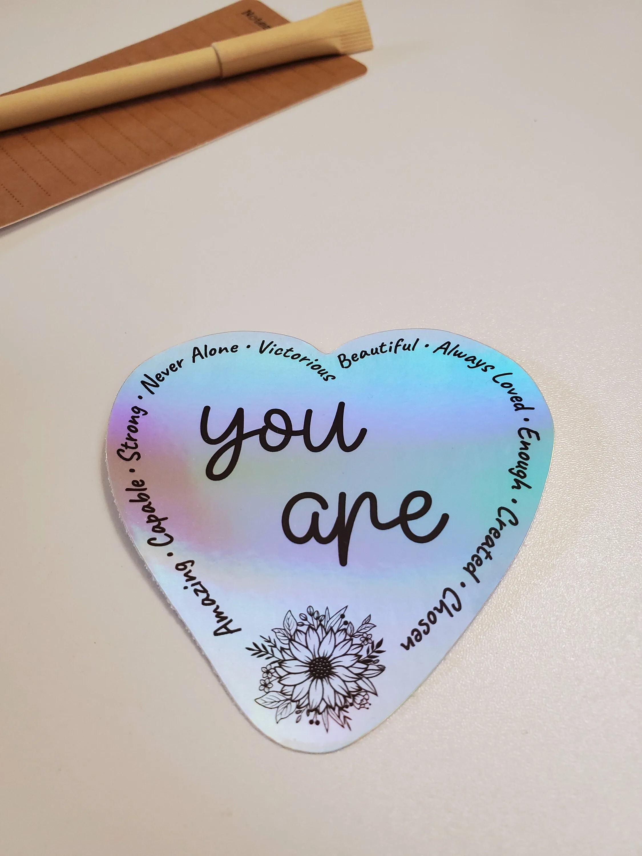 You Are Heart Holographic Vinyl Sticker