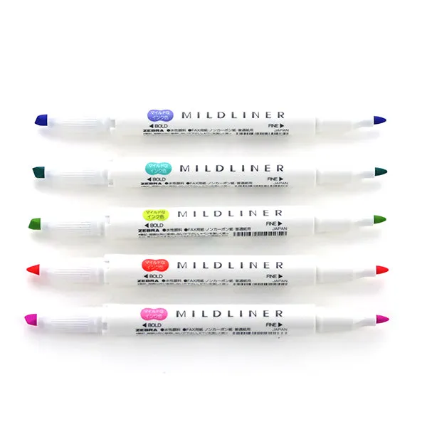 Zebra Mildliner Double-Sided Highlighter - 25 Colours